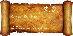 Kakas Dorina névjegykártya