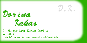 dorina kakas business card